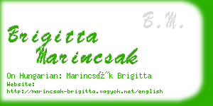 brigitta marincsak business card